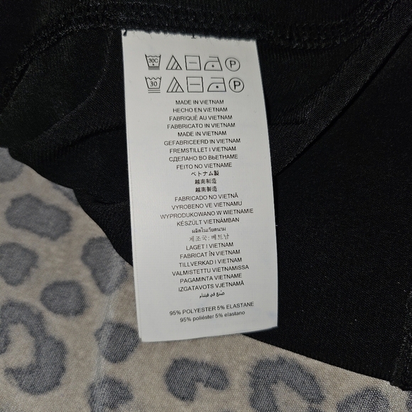 NWT Michael Kors Leopard Print Black Panels Dress 3X Women - Picture 6 of 8